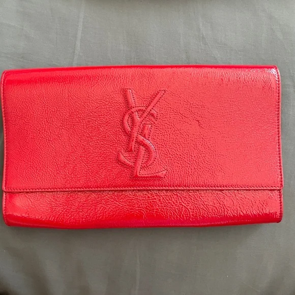 SAINT LAURENT Belle De Jour Clutch Red - Picture 8 of 11